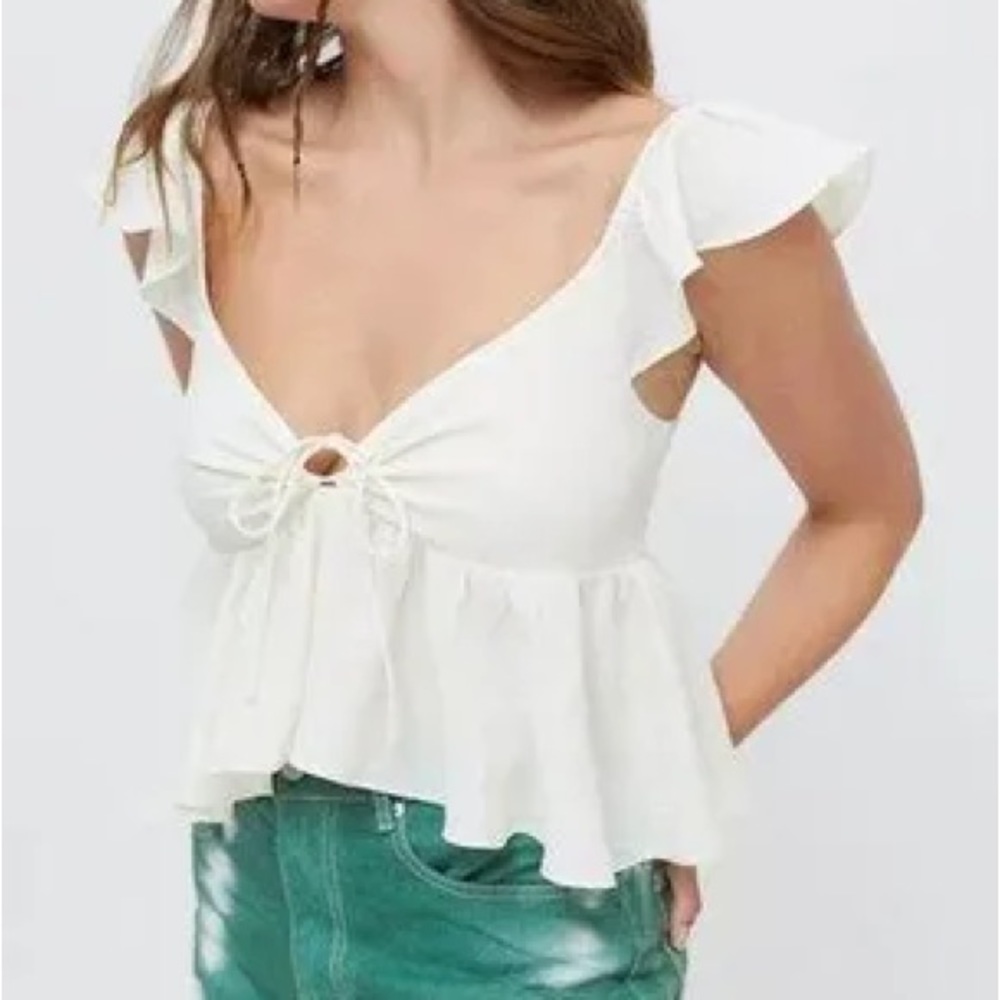 Sierra Keyhole babydoll blouse